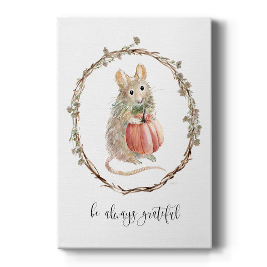 Harvest Home Mouse Premium Gallery Wrapped Canvas - Ready to Hang