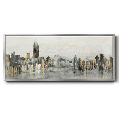 Bright City Lights - Floater Framed Canvas Print