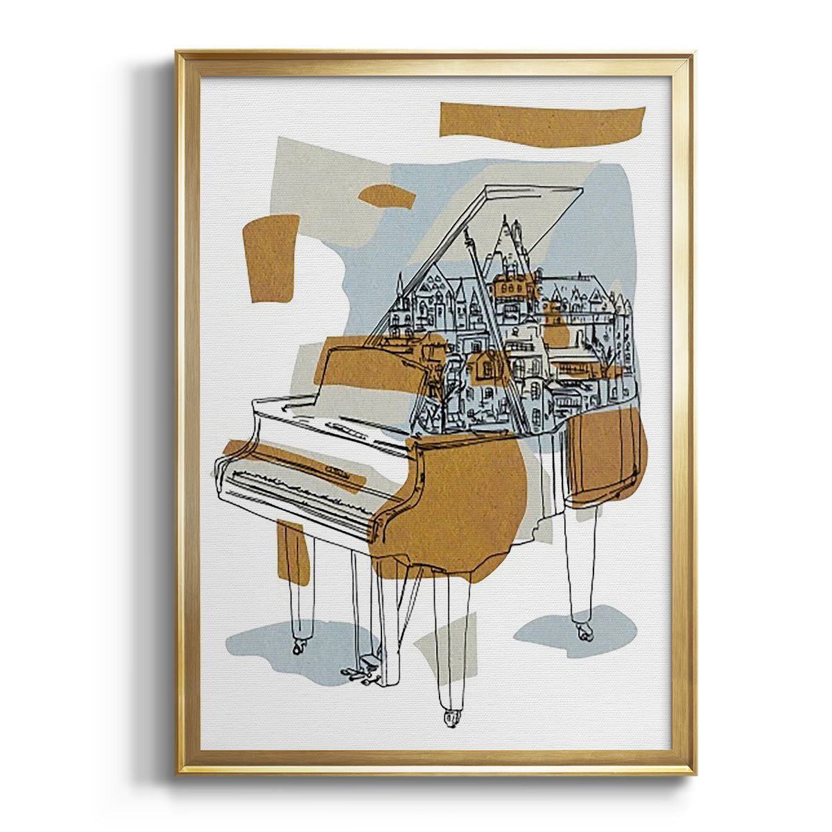 Rehearsal I - Modern Framed Canvas Print