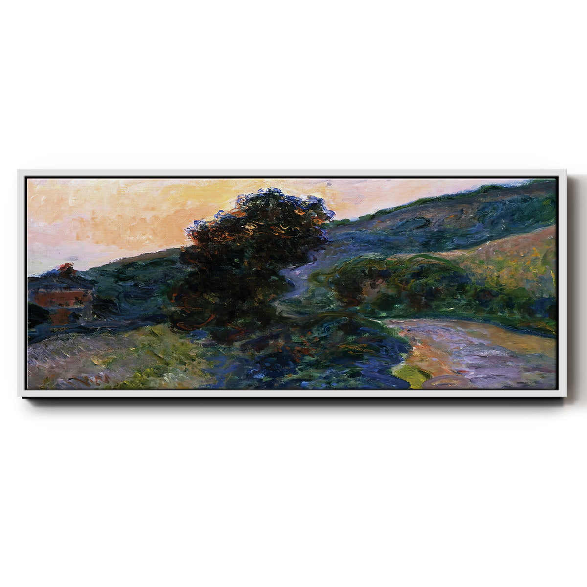 Sunset at Giverny, 1886 - Floater Framed Canvas Print