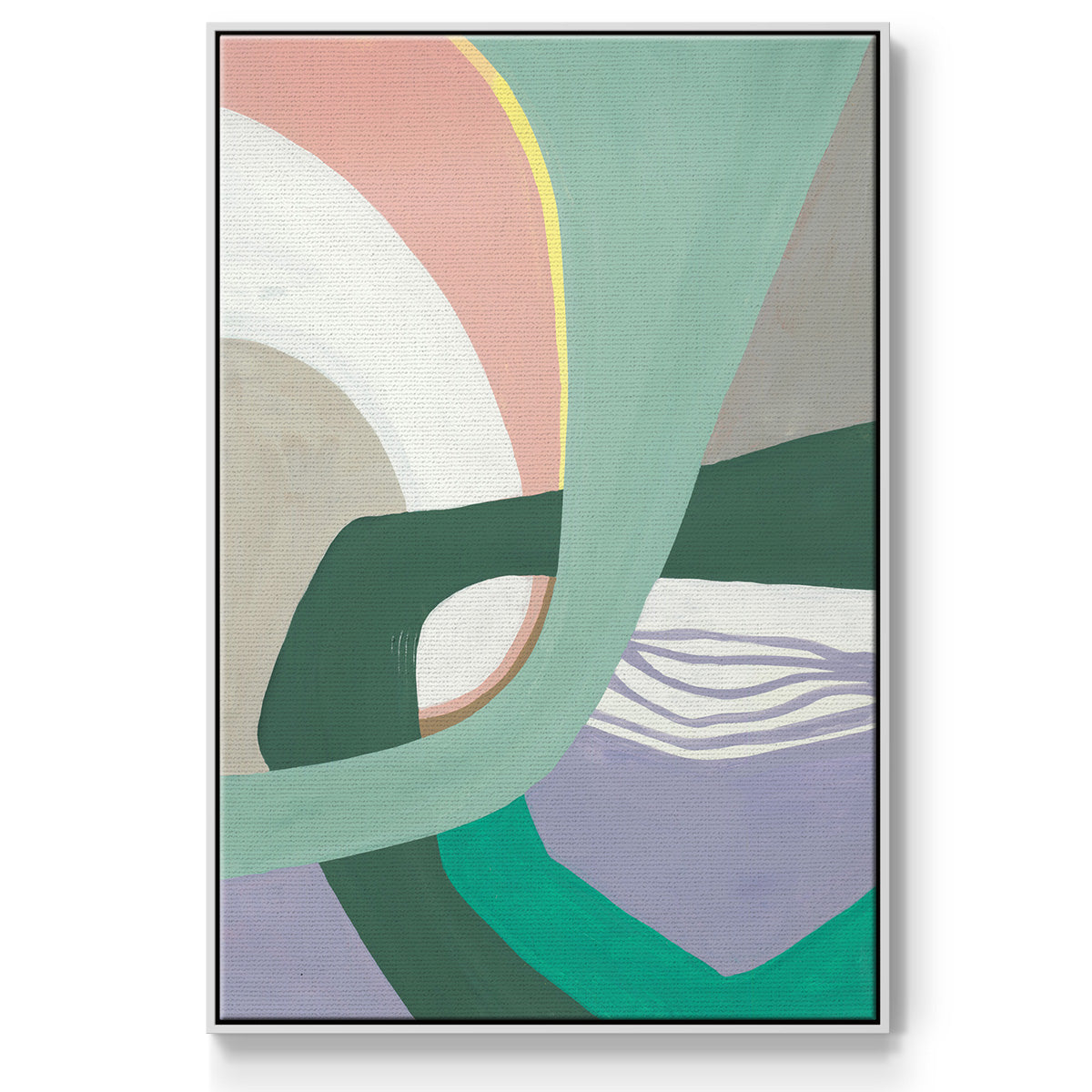 Merge Left - Framed Premium Gallery Wrapped Canvas L Frame - Ready to Hang