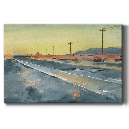 Deserted Highway I Premium Gallery Wrapped Canvas - Ready to Hang