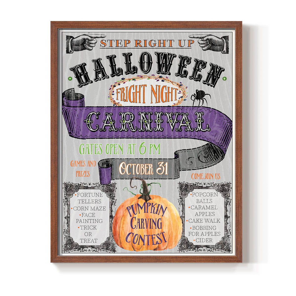Carnival Sign - Restickable Framed Art Print