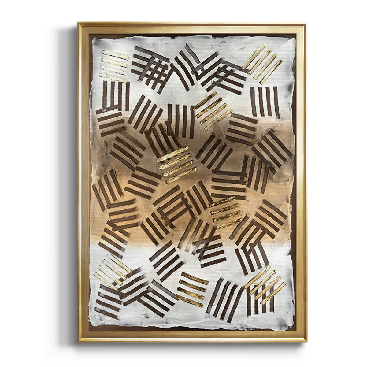 Raffia Palm II - Modern Framed Canvas Print