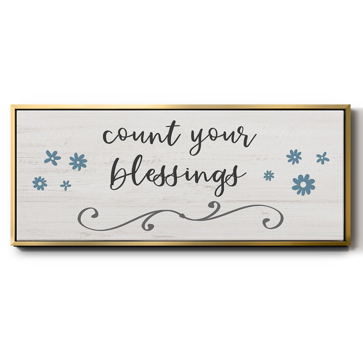 Count Blessings - Floater Framed Canvas Print