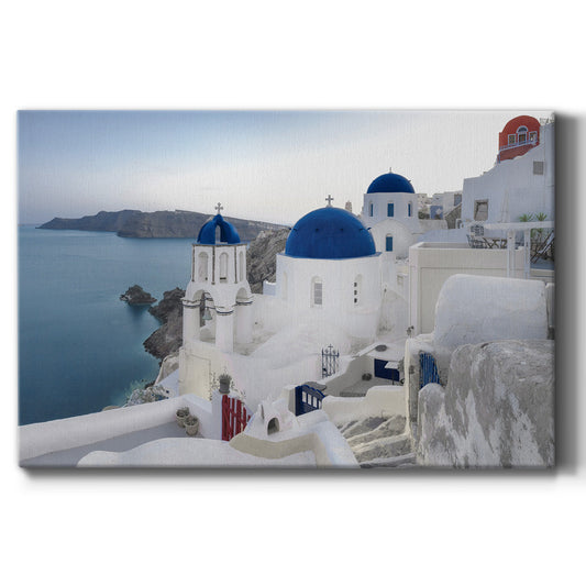 Santorini Sunrise Premium Gallery Wrapped Canvas - Ready to Hang