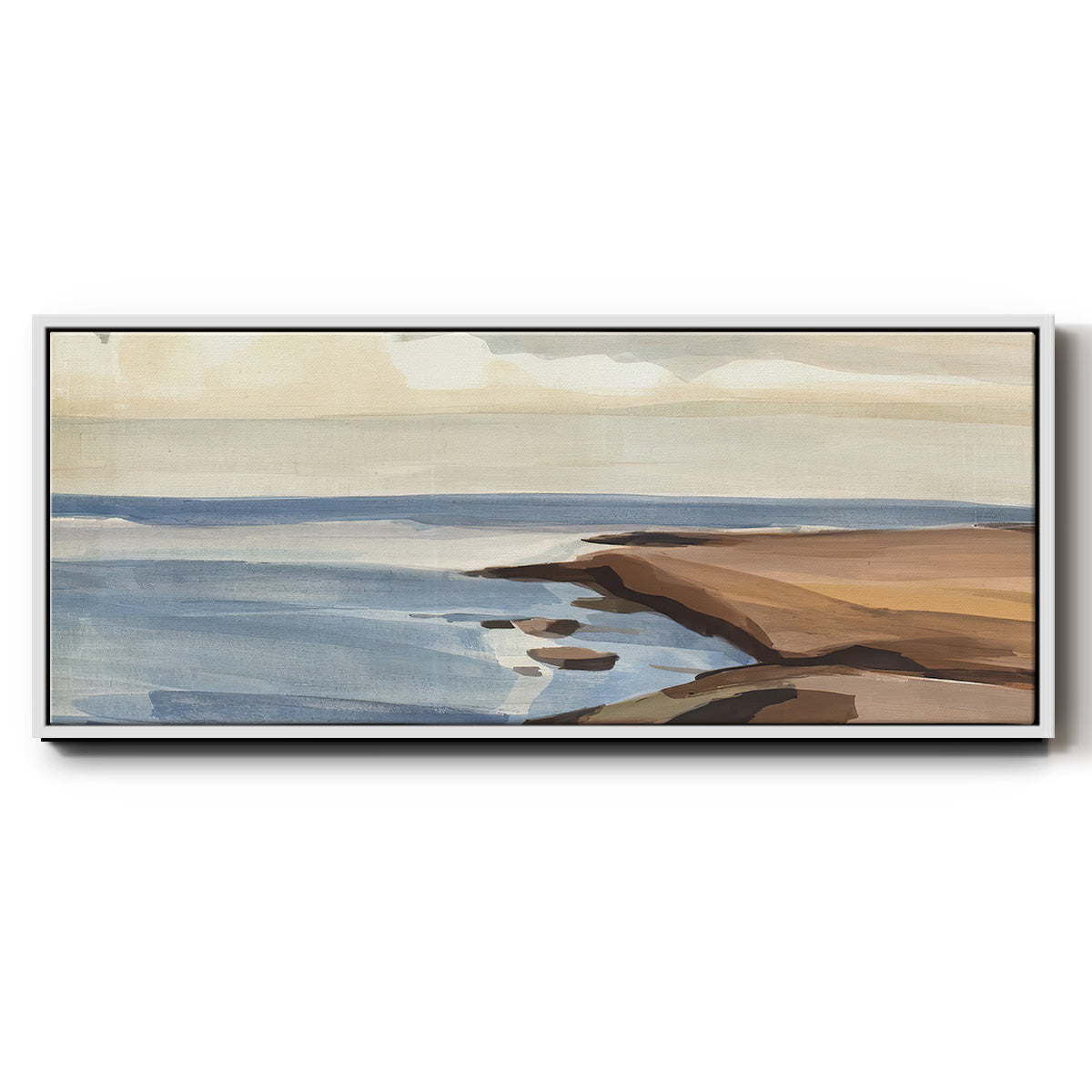 Shore Days II - Floater Framed Canvas Print