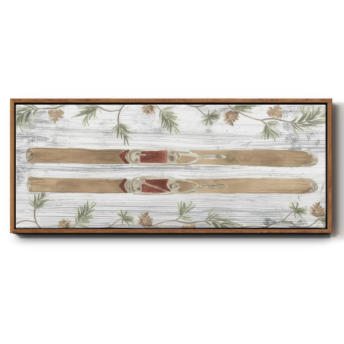 Pinecone Lodge Collection D - Floater Framed Canvas Print