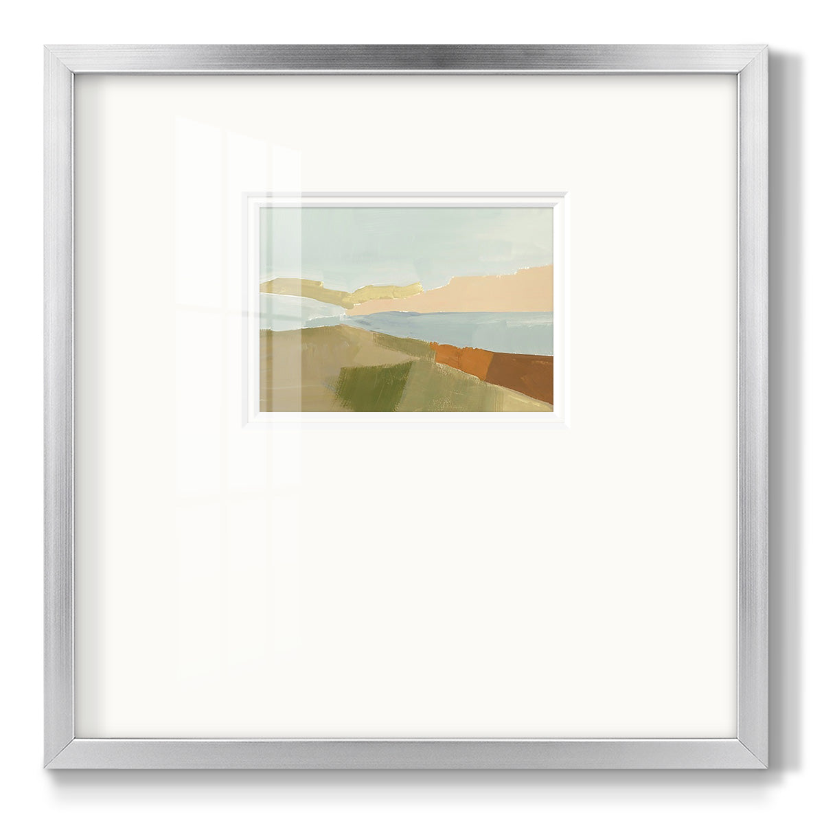 Stacked Landscape III - Double Matboard Framed Print
