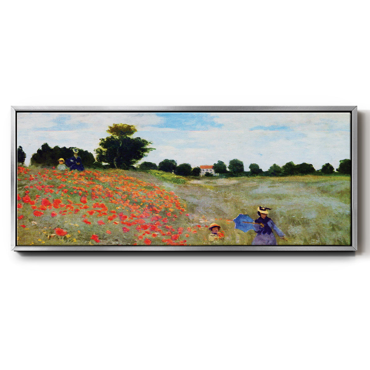 Poppies at Argenteuil - Floater Framed Canvas Print