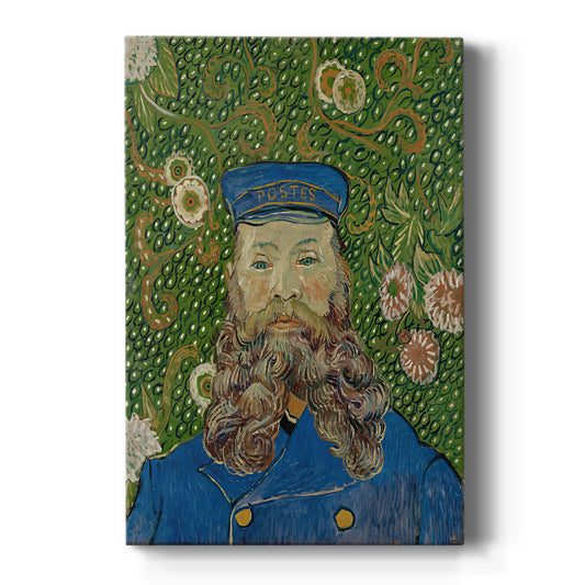 Canvas art print featuring an expressive portrait of a bearded man with bold color and thick brushwork on a clean white background.