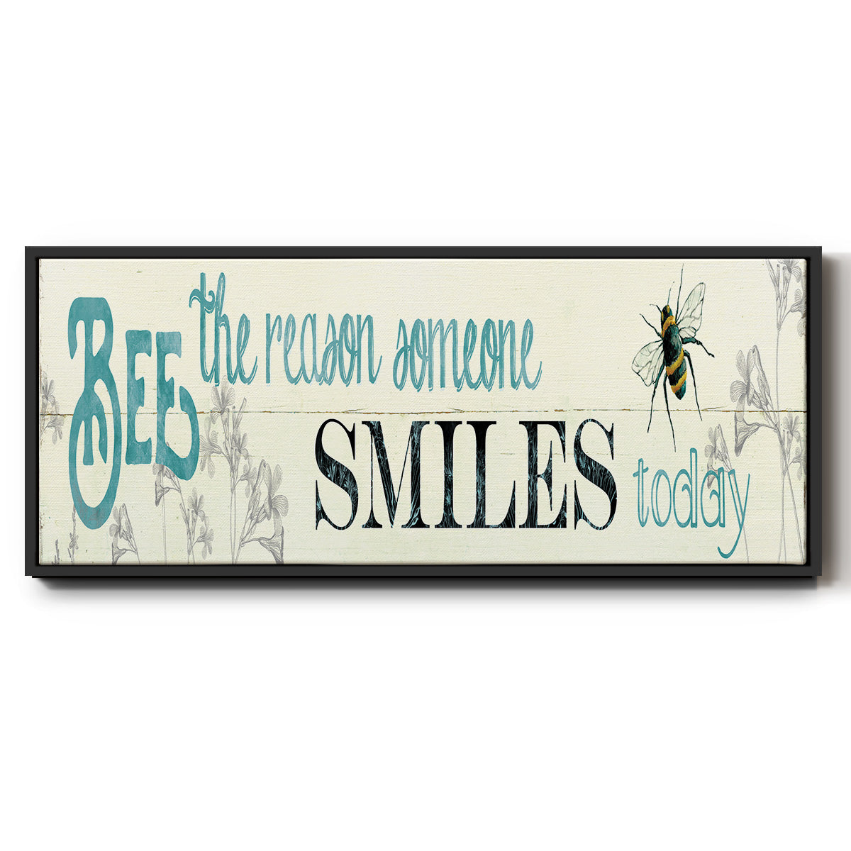 Bee The Reason - Floater Framed Canvas Print