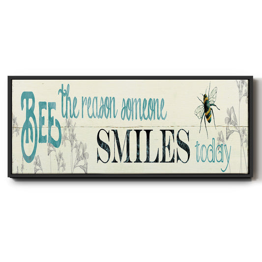 Bee The Reason - Floater Framed Canvas Print