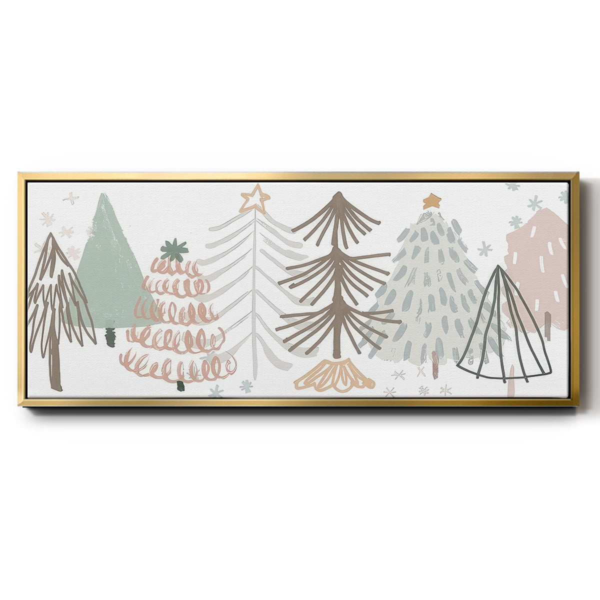 Christmas Tree Sketchbook - Floater Framed Canvas Print