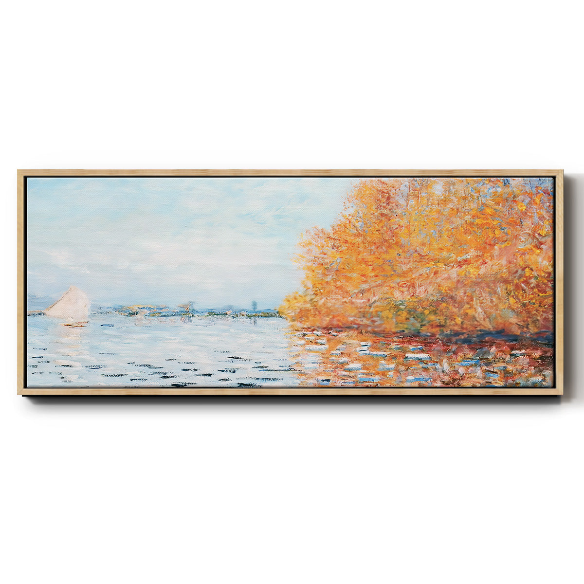 The Seine at Argentuil, 1874 - Floater Framed Canvas Print