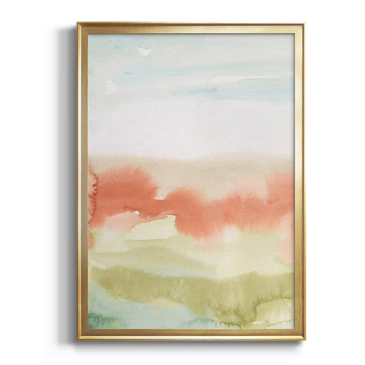 Blushing Sunrise I - Modern Framed Canvas Print