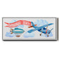 Dream Big Airplane - Floater Framed Canvas Print