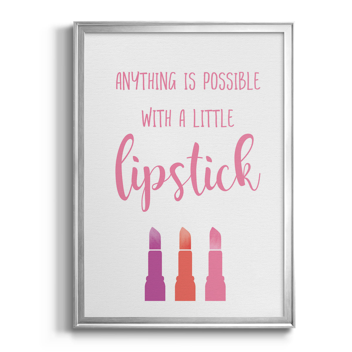 Little Lipstick - Modern Framed Canvas Print