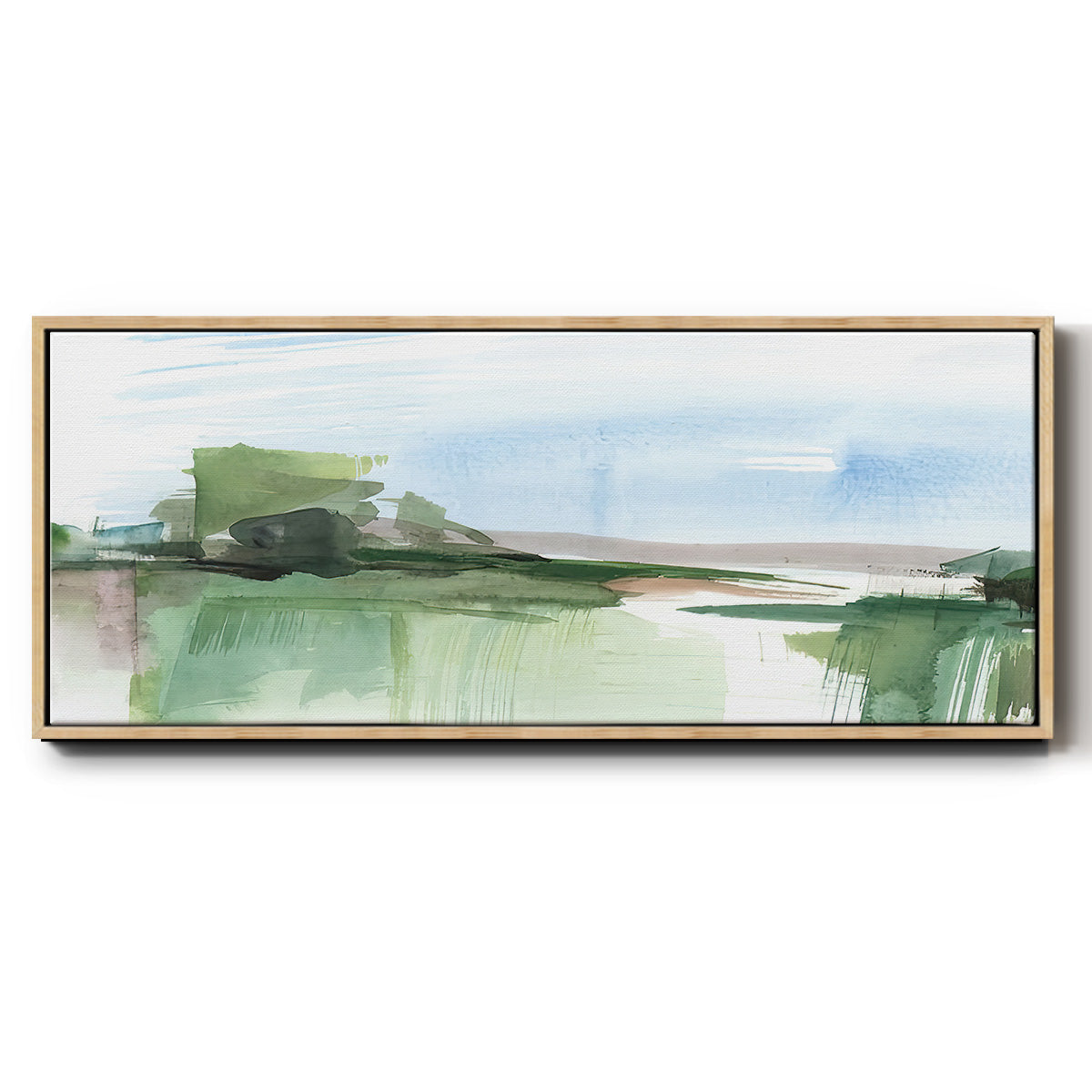 Abstract Wetland IV - Floater Framed Canvas Print