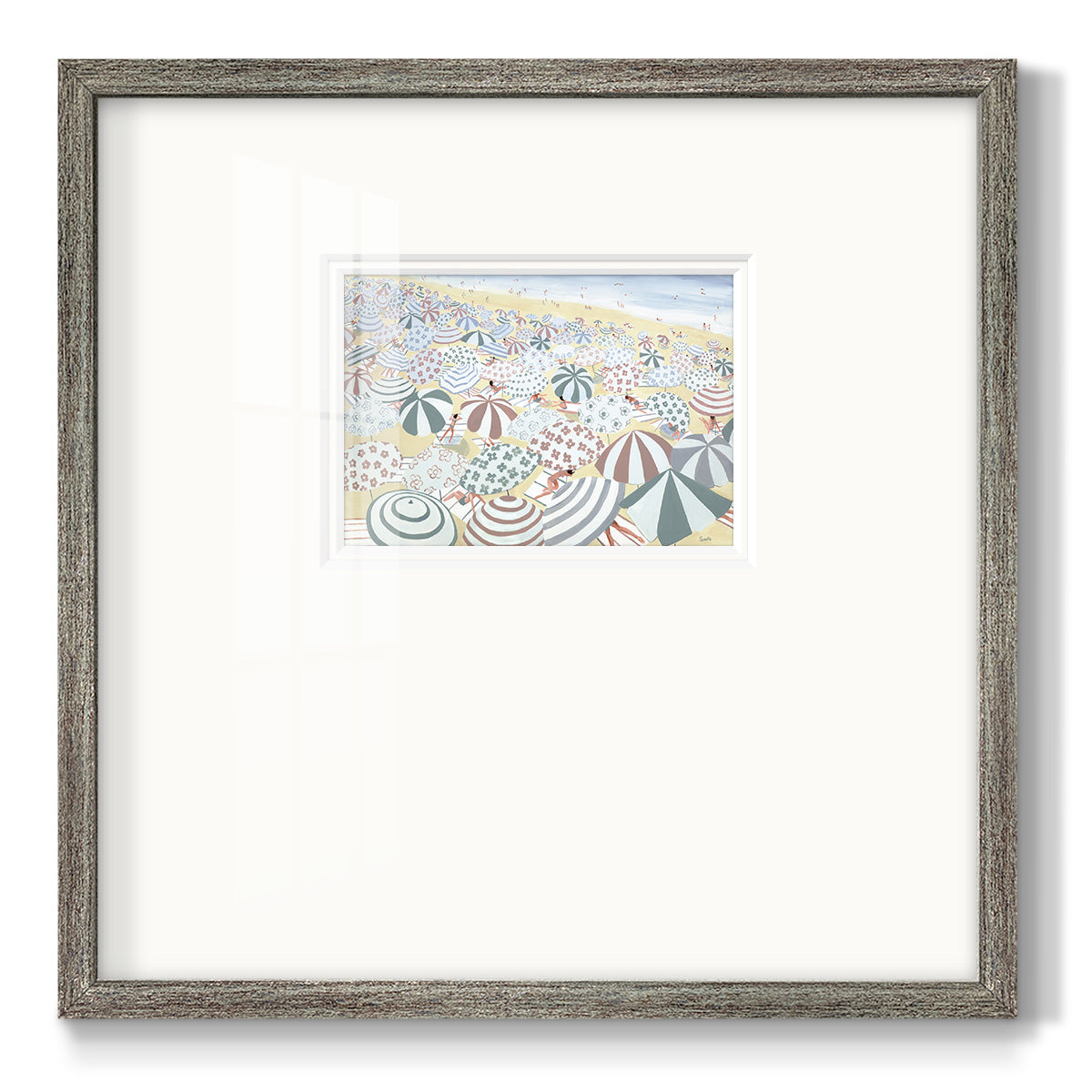 Subtle Beach Premium Framed Print Double Matboard