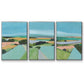 Bright Colored Countryside I - Framed Premium Gallery Wrapped Canvas L Frame 3 Piece Set - Ready to Hang