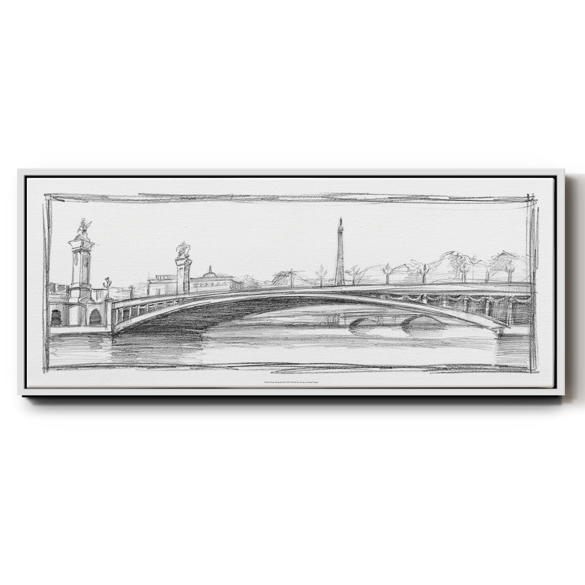 Pont Alexandre III - Floater Framed Canvas Print