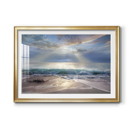 Aqua Blue Morning Premium Framed Print - Ready to Hang