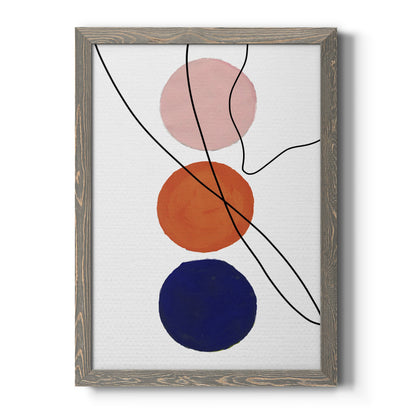 Millenium Geo Abstract - Barnwood Framed Canvas Print