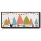 Retro Winter Celebration Collection D - Floater Framed Canvas Print