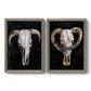 Horned Skull I - Premium Framed Canvas 2 Piece Set - Ready to Hang