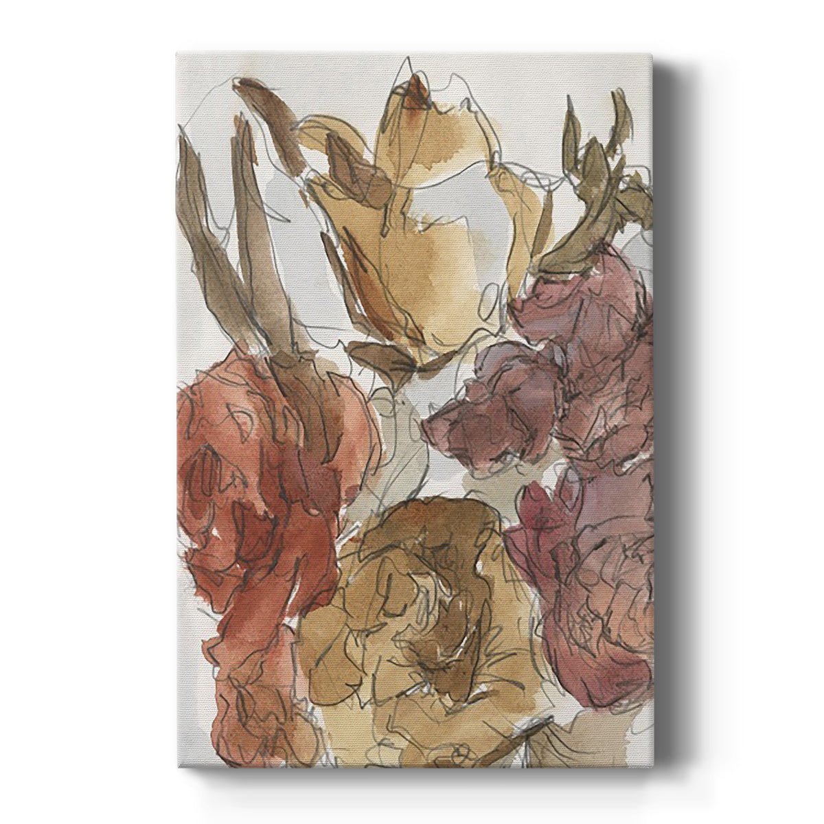 Cropped Floral Arrangement I - Canvas Art Print