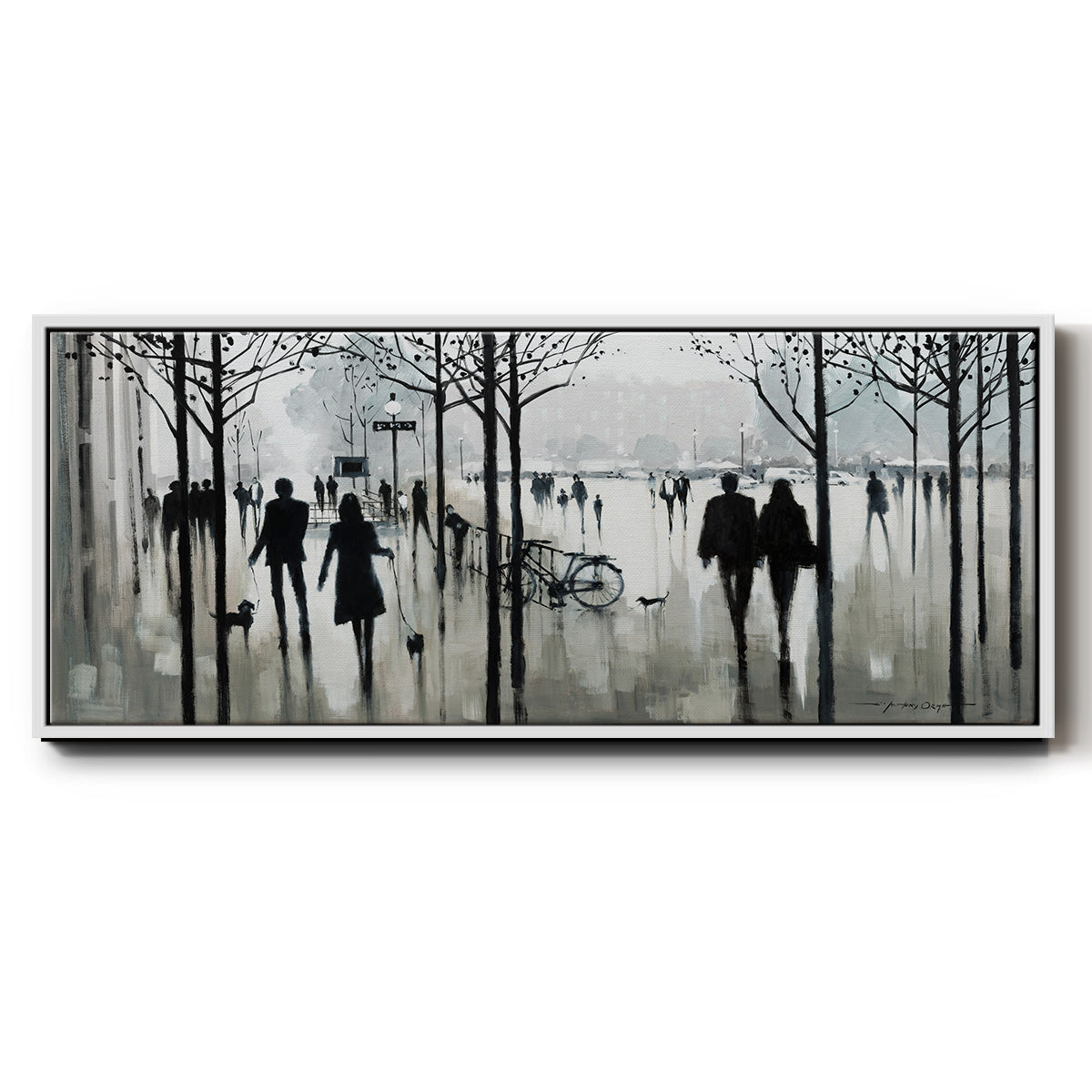 Morning Paris - Floater Framed Canvas Print