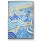 Sky Blue Beach - Framed Premium Gallery Wrapped Canvas L Frame - Ready to Hang