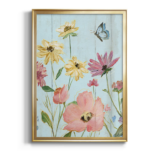 Wildflower Flutter II - Modern Framed Canvas Print