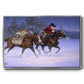 Christmas Rush - Floater Framed Canvas Print
