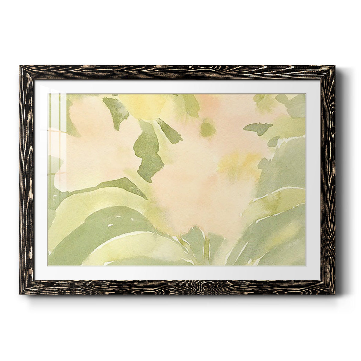 Verdant Floral Abstract II - Barnwood Framed Art Print