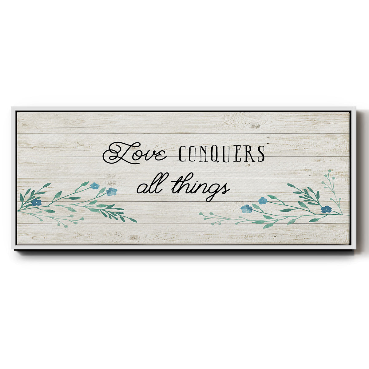 Floral Love - Floater Framed Canvas Print