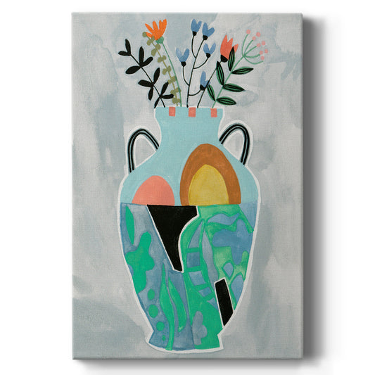 Collage Vase IV Premium Gallery Wrapped Canvas - Ready to Hang