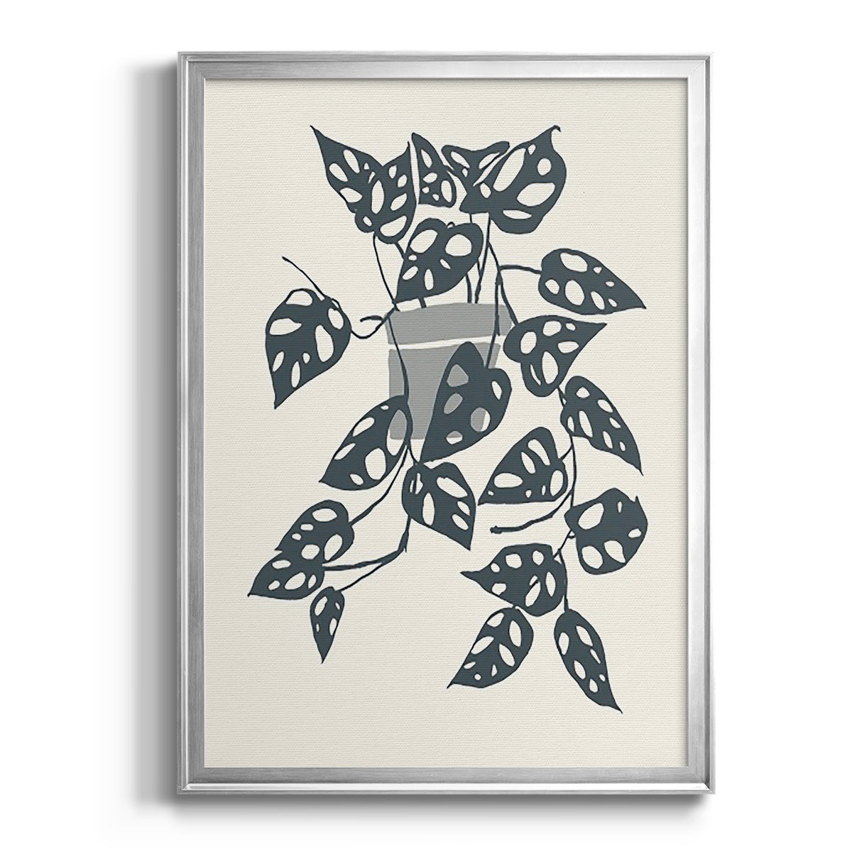 Growing Leaves II - Modern Framed Canvas Print