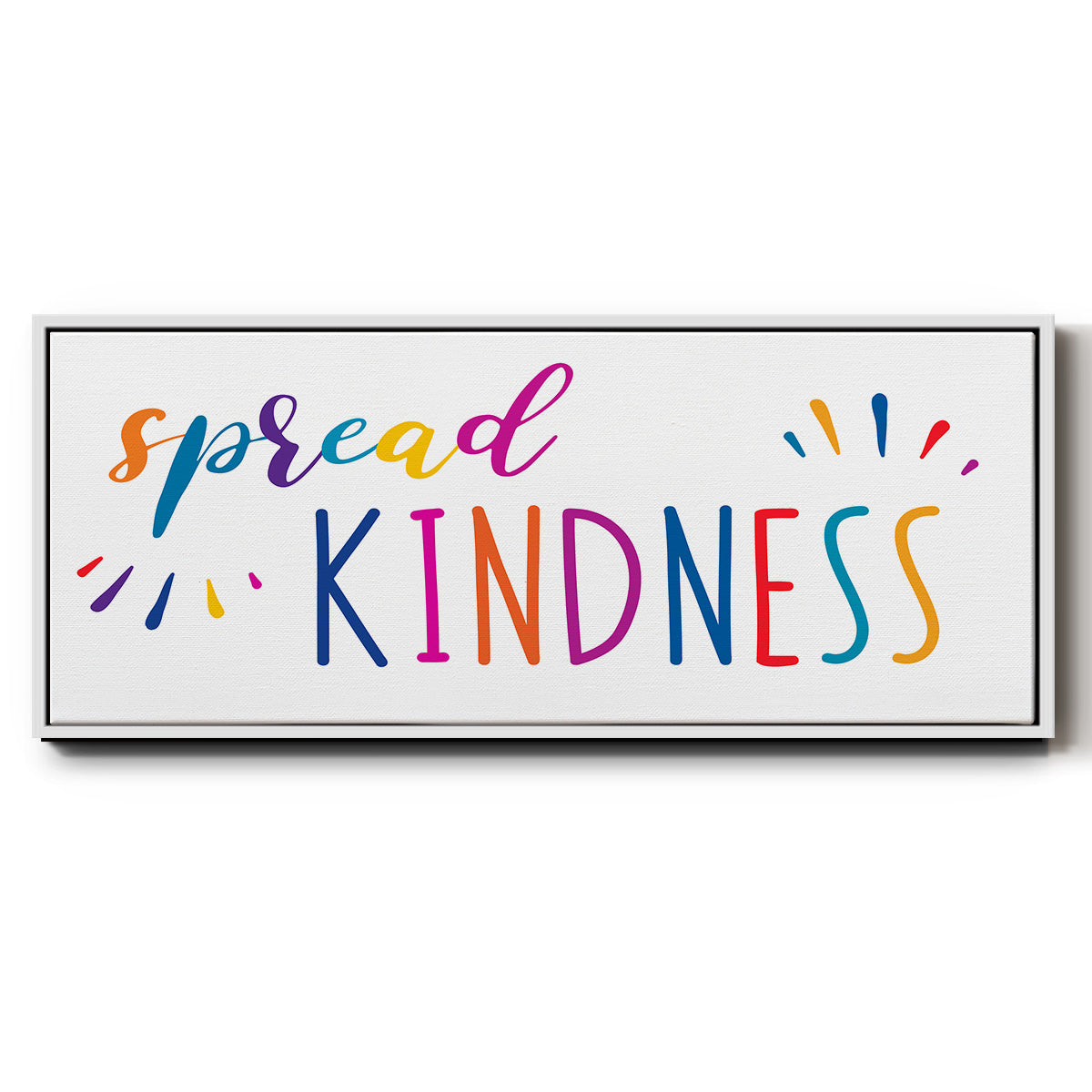 Rainbow Kindness - Floater Framed Canvas Print