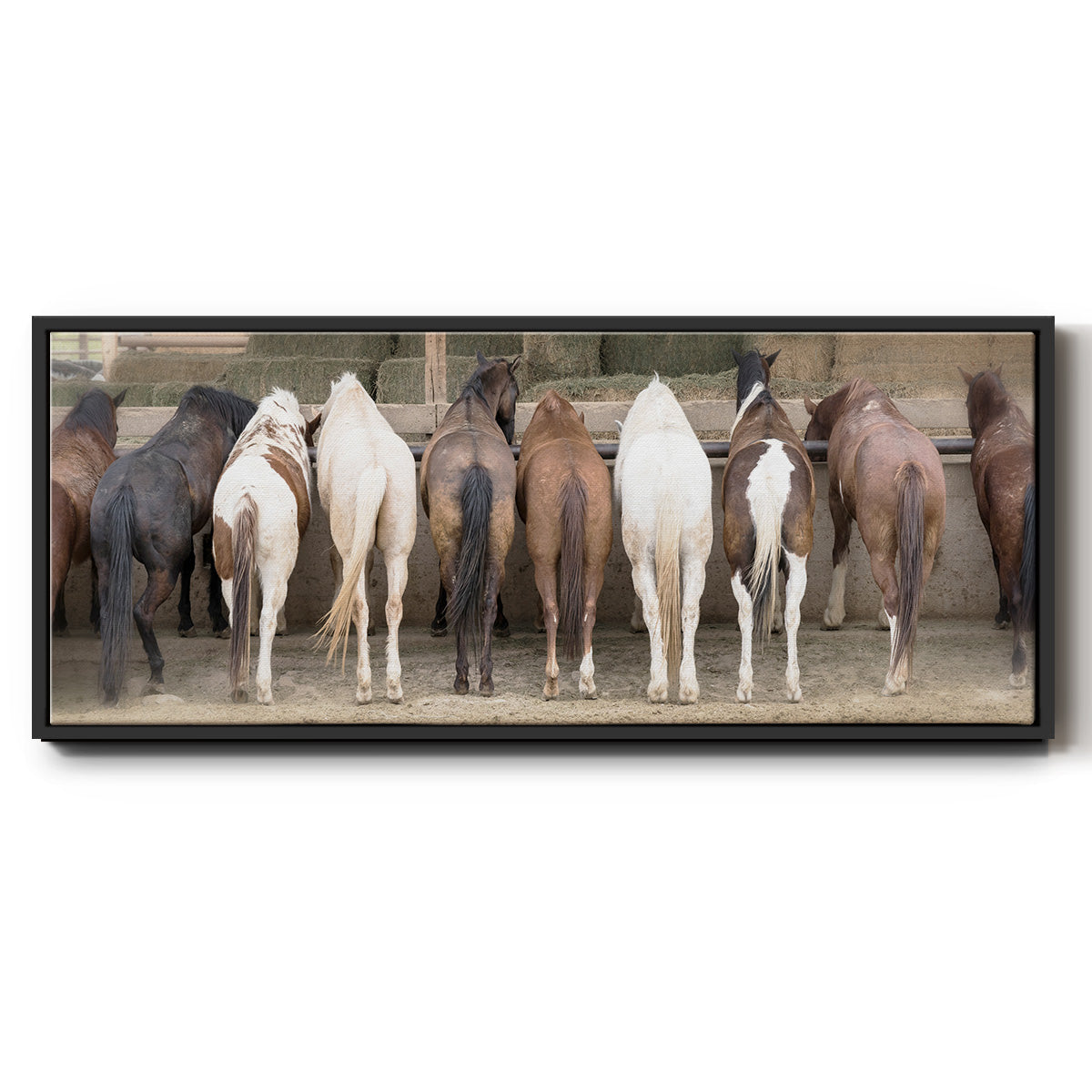 Haystack Happy - Floater Framed Canvas Print