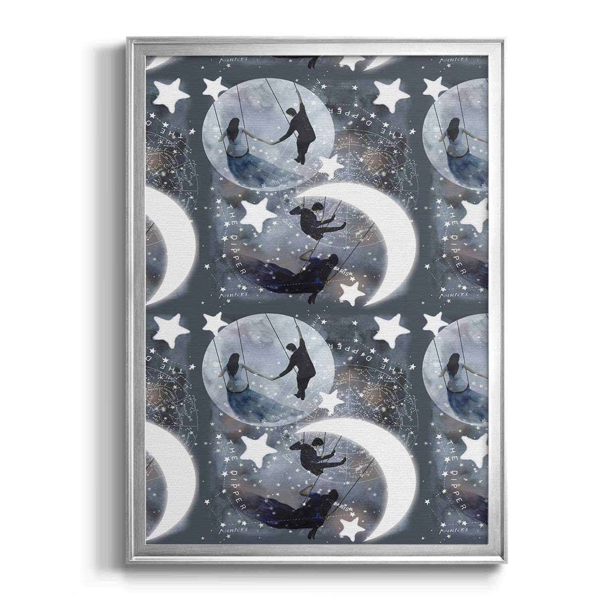 Celestial Love Collection E - Modern Framed Canvas Print