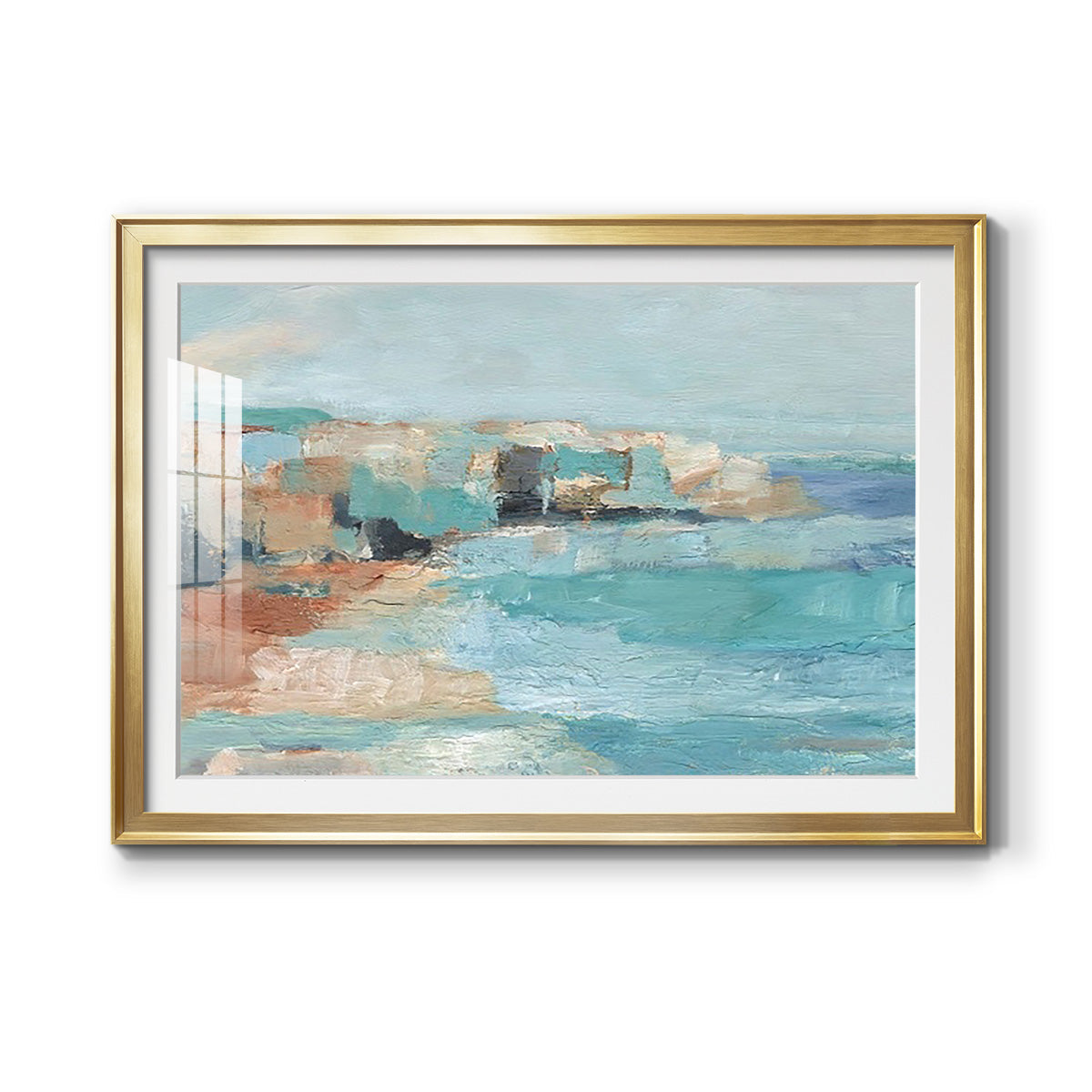 Turquoise Cliff Wall I Premium Framed Print - Ready to Hang