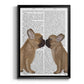 French Kiss Close Up - Modern Framed Canvas Print