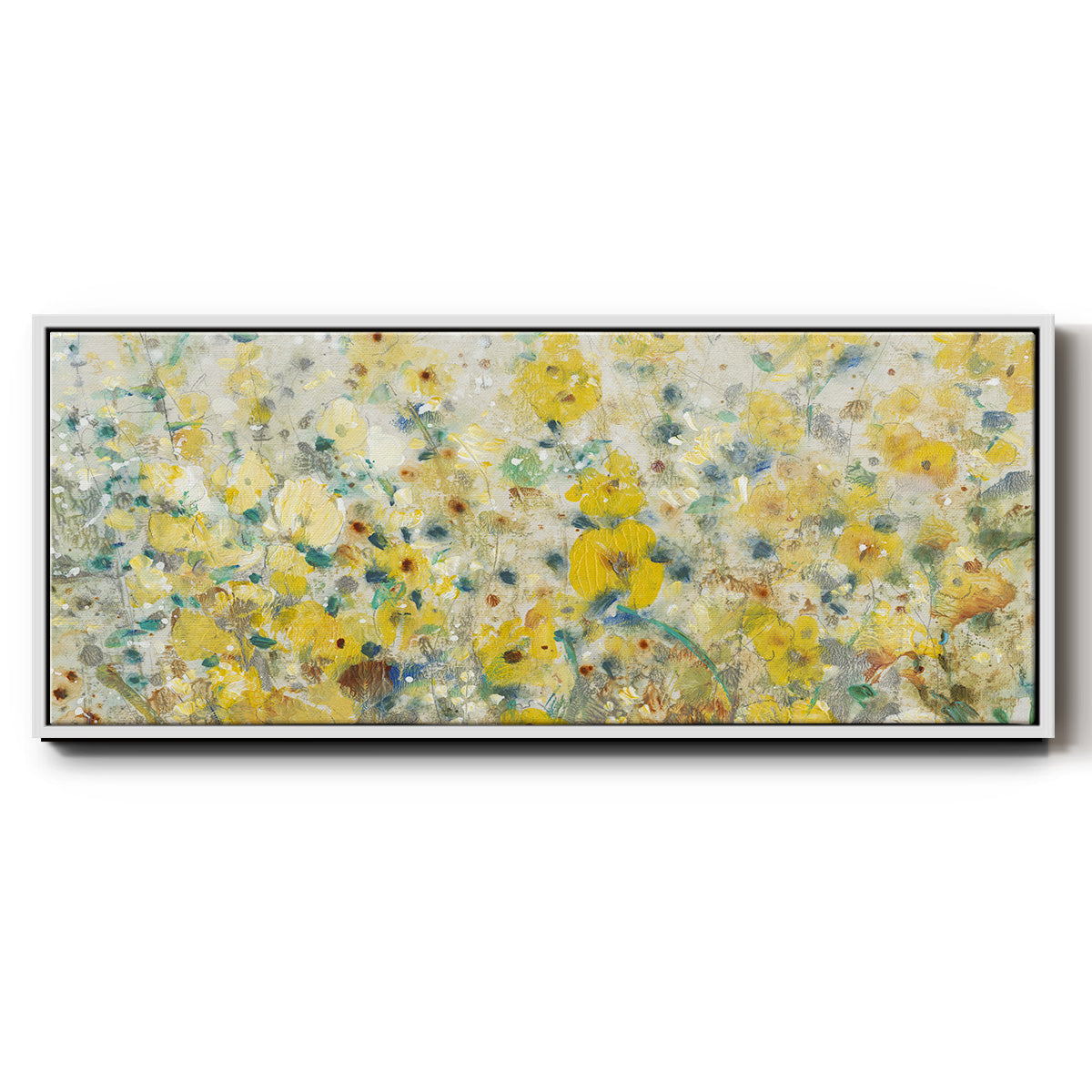 Cheerful Garden II - Floater Framed Canvas Print