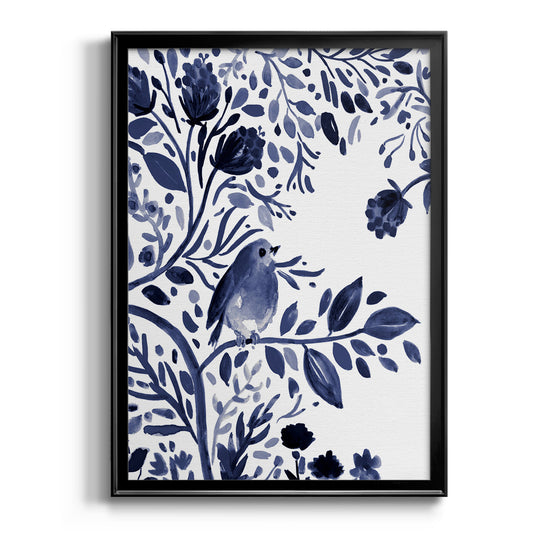 Indigo Song I - Modern Framed Canvas Print