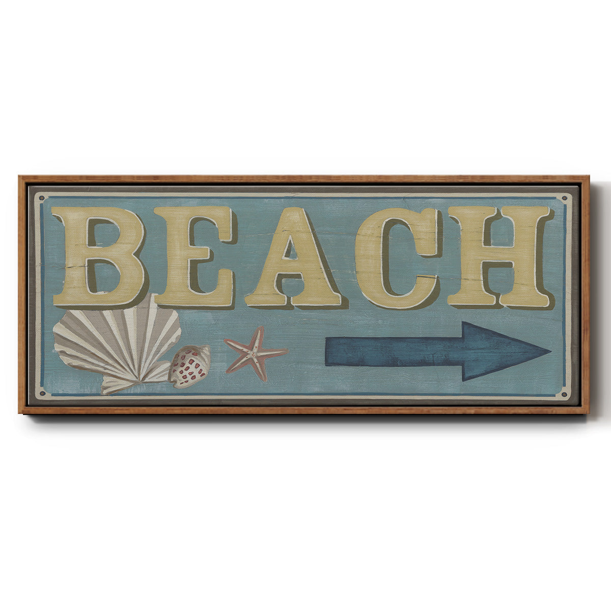 Shoreline Signs III - Floater Framed Canvas Print
