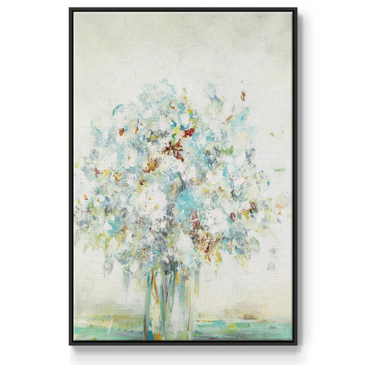 Textured Bouquet - Floater Framed Canvas Print