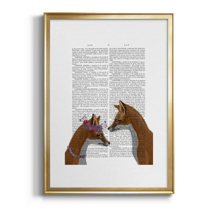 Fox Lovers - Modern Framed Canvas Print