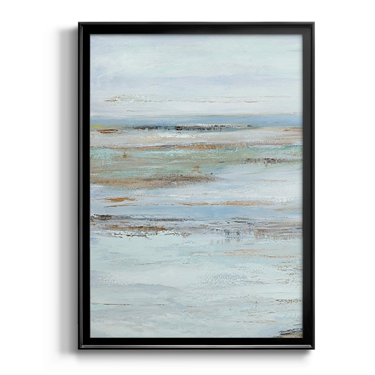 Muted Misty Marsh I - Modern Framed Canvas Print